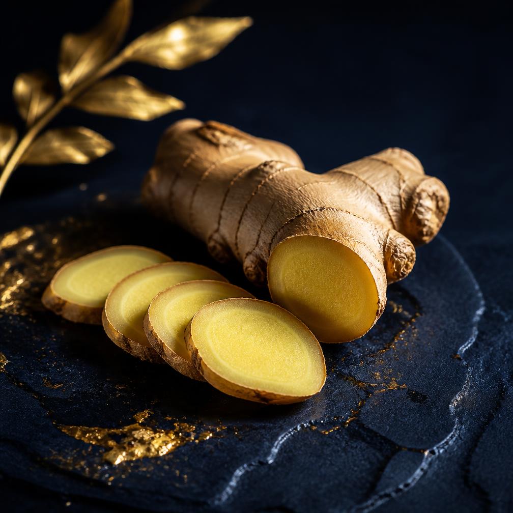 Fresh ginger root ingredient visual