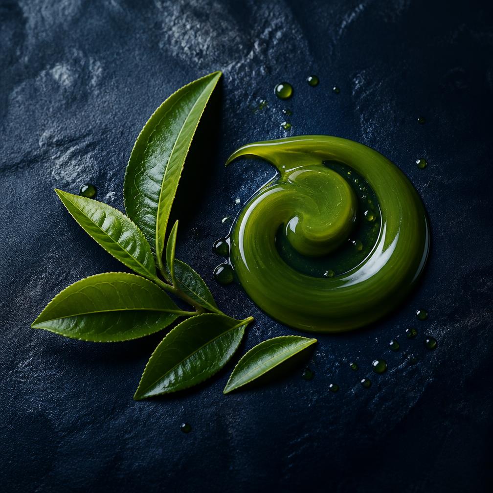 Green tea leaves and extract ingredient visual